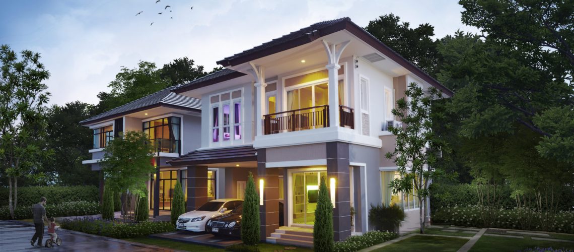 house-thailand-with-car-parked-front-it